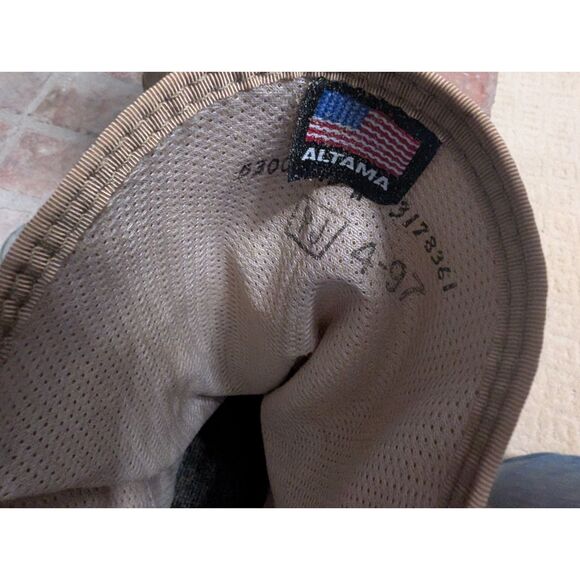 Altama Combat Boots Mens Size 13W Tan Military Hot Weather Steel Toe Vibram Sole - Picture 6 of 12